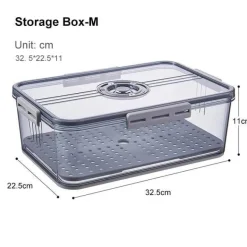 Dicke, durchsichtige Kühlschrank-Organizerbox – transparenter Aufbewahrungsbehälter