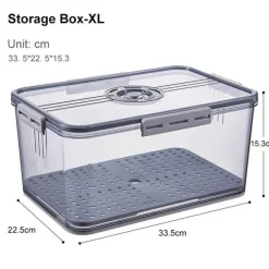 Dicke, durchsichtige Kühlschrank-Organizerbox – transparenter Aufbewahrungsbehälter