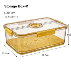 Dicke, durchsichtige Kühlschrank-Organizerbox – transparenter Aufbewahrungsbehälter