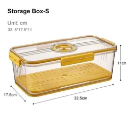 Dicke, durchsichtige Kühlschrank-Organizerbox – transparenter Aufbewahrungsbehälter