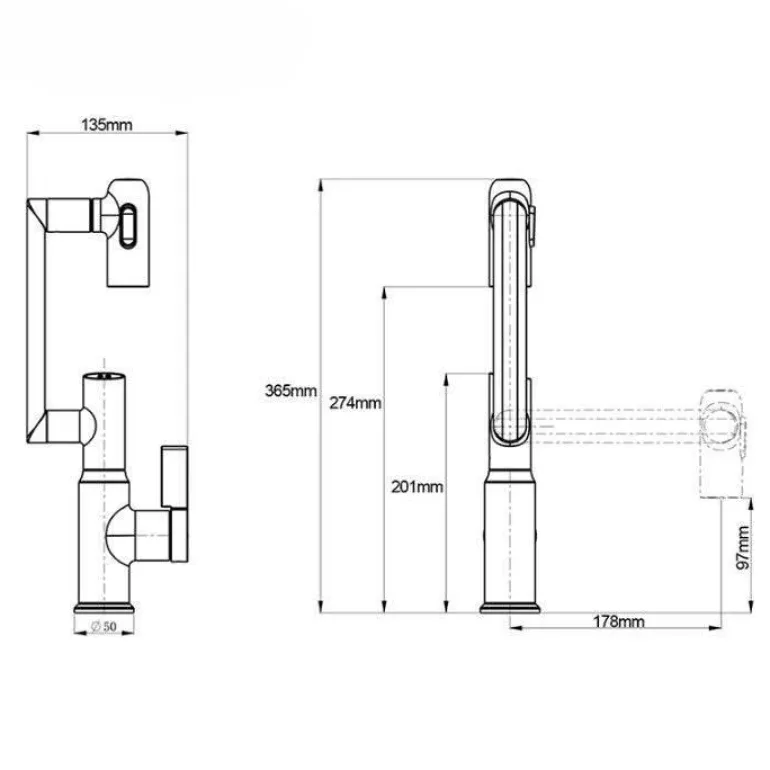 Digital Faucet with Full Rotation Temperature Control - Ultra Spin Technology