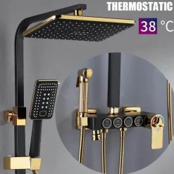 Digital Rainfall Shower System - Hydro Lux LED Shower Set