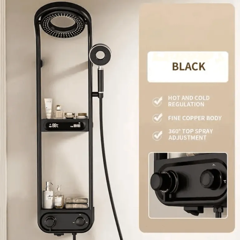Digital Rainfall Shower Set - Elegant Spa Experience