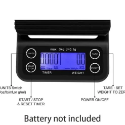 Digitale Kaffeewaage mit Timer – BrewMaster 3 kg