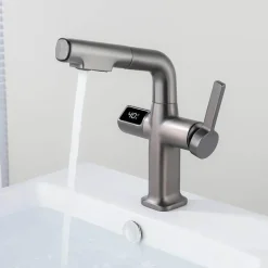 Digitaler Badezimmerhahn aus Messing – Elegantes Aqua View Design