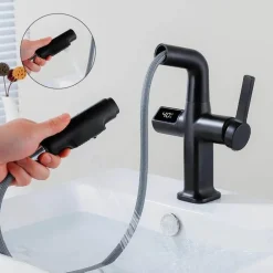 Digitaler Badezimmerhahn aus Messing – Elegantes Aqua View Design