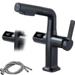 Digitaler Badezimmerhahn aus Messing – Elegantes Aqua View Design