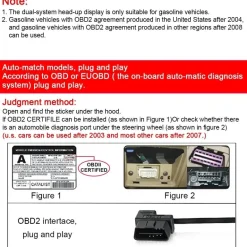 Digitaler Tachometer mit Head-Up-Display fürs Auto – Crystal Speed ​​Monitoring Device