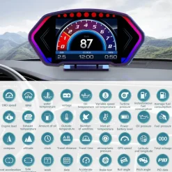 Digitaler Tachometer mit Head-Up-Display fürs Auto – Crystal Speed ​​Monitoring Device