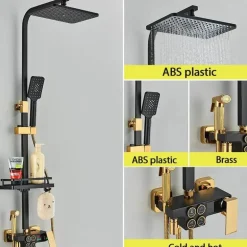 Digitales Thermostat-Duschset – Stilvolles Druckduschsystem