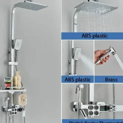 Digitales Thermostat-Duschset – Stilvolles Druckduschsystem