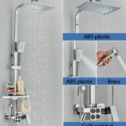Digitales Thermostat-Duschset – Stilvolles Druckduschsystem