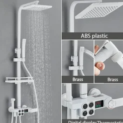 Digitales Thermostat-Duschset – Stilvolles Druckduschsystem