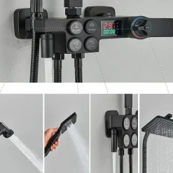 Digitales Thermostat-Duschset – Stilvolles Druckduschsystem