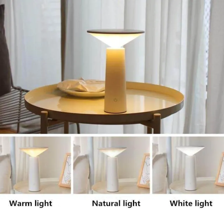 Dimmable Touch LED Desk Lamp - Rechargeable 3-Mode Reading Light