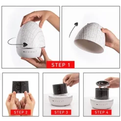 Dinosaurier-Ei-Nachtlicht - Projektionslampe fürs Kinderzimmer