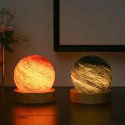 3D-Kristallplaneten-Nachtlampe – LED-Atmosphärenleuchte