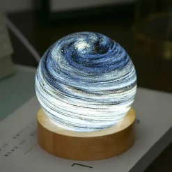 3D-Kristallplaneten-Nachtlampe – LED-Atmosphärenleuchte