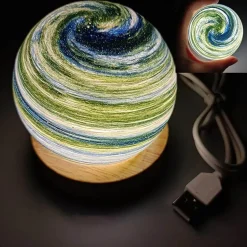 3D-Kristallplaneten-Nachtlampe – LED-Atmosphärenleuchte