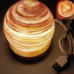 3D-Kristallplaneten-Nachtlampe – LED-Atmosphärenleuchte