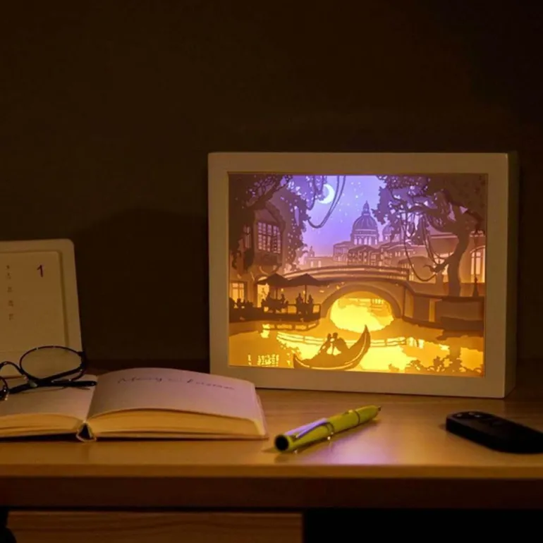 3D-LED-Nachtlampe – Kreatives Papierbox-Design
