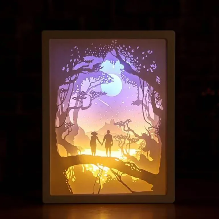3D-LED-Nachtlampe – Kreatives Papierbox-Design
