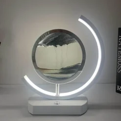 3D-LED-Sandkunstlampe – fließendes Licht, Heimdekoration