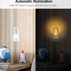 Dämmerungssensor Nachtlichtsteckdose - Energiesparende Wandleuchte