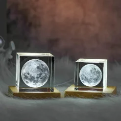 3D-Mond-Nachtlicht-Kristallwürfel – Romantischer Akzent für die Inneneinrichtung