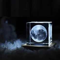 3D-Mond-Nachtlicht-Kristallwürfel – Romantischer Akzent für die Inneneinrichtung