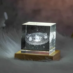 3D-Mond-Nachtlicht-Kristallwürfel – Romantischer Akzent für die Inneneinrichtung