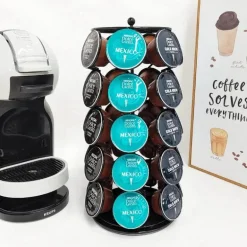 Dolce Gusto Kapselhalter – Drehbares Kapselaufbewahrungsregal für 35 Kaffeekapseln