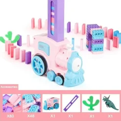 Domino-Eisenbahn-Spielzeugset – Kreative Holzbausteine