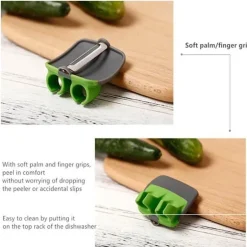 Doppelfinger-Gemüseschäler – Ergonomisches Küchenwerkzeug für müheloses Gemüsevorbereiten