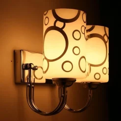 Doppelköpfige Wandleuchte aus Blasenglas – Moderne dekorative Beleuchtung