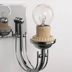 Doppelköpfige Wandleuchte aus Blasenglas – Moderne dekorative Beleuchtung