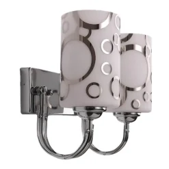 Doppelköpfige Wandleuchte aus Blasenglas – Moderne dekorative Beleuchtung