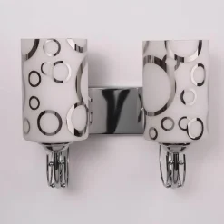 Doppelköpfige Wandleuchte aus Blasenglas – Moderne dekorative Beleuchtung