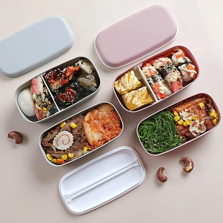 Doppellagige Lunchbox aus Metall – Langlebiger Frischhaltebehälter
