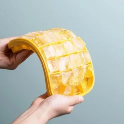 Doppelschichtige Eiswürfelschale – Silikon-Eisform und Aufbewahrungsbox