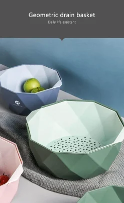 Doppelschichtiger Abtropfkorb mit Sieb – Küchensieb-Werkzeug
