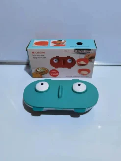 Doppelschichtiger Eierkocher aus Silikon für perfekt pochierte Eier, mikrowellengeeignet