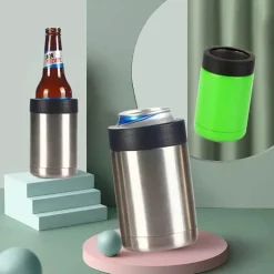 Doppelschichtiger Flaschenkühler aus Edelstahl – Premium isolierter Getränkehalter