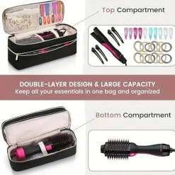 Doppelschichtiger Kosmetik-Organizer mit großem Fassungsvermögen – Reise-Make-up-Tasche