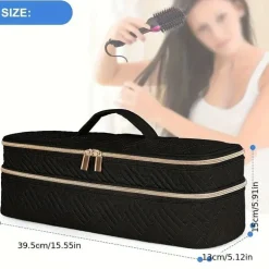 Doppelschichtiger Kosmetik-Organizer mit großem Fassungsvermögen – Reise-Make-up-Tasche