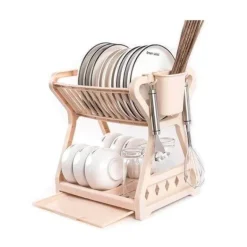 Doppelschichtiges Abtropfgestell – Multifunktionaler Organizer für die Arbeitsplatte