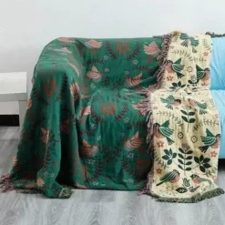 Doppelseitige Überwurfdecke aus japanischer Baumwolle – Ganzjahres-Reisedecke