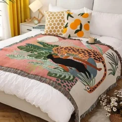 Doppelseitige ethnische Wandteppichdecke - Wohndekor-Sofabezug