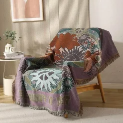 Doppelseitige ethnische Wandteppichdecke - Wohndekor-Sofabezug