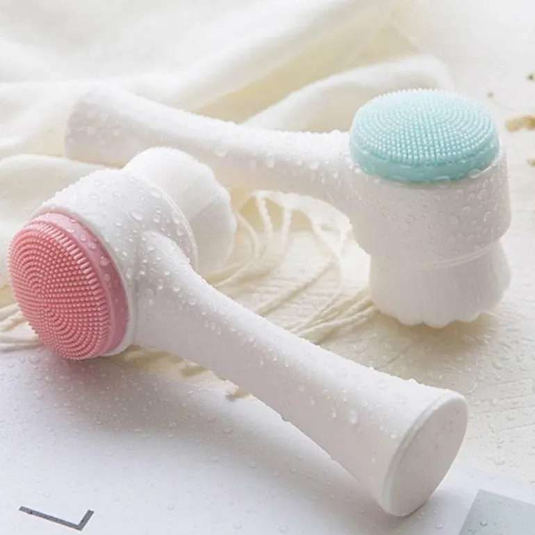 Doppelseitige Peeling-Gesichtsbürste – Reinigungs- und Massagegerät